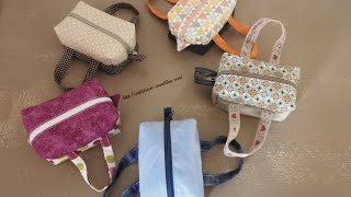 Coudre une mini trousse  pochette avec tirette en forme de triangle [upl. by Yettie]