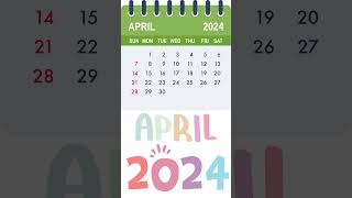 april calendar 2024 printable 📅 Calendar 365 📅 [upl. by Alil]