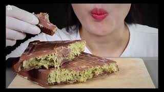 Minee Eats ASMR chocolate candy bar mukbang bites only [upl. by Lilla428]