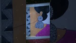 Jhumka girl Mandala art mandalarts shots shortsviral love mandaladesign trandingshorts [upl. by Polash]