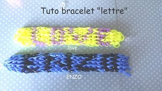 TUTO bracelet élastique quot lettre quot prénom [upl. by Cuhp803]