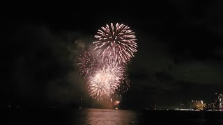 Waikiki Honolulu Hawaii New Years Eve Fireworks Jan 1 2024 [upl. by Khalin]