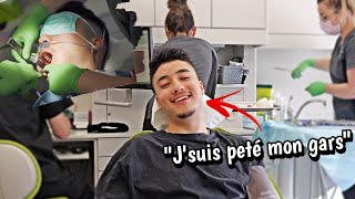 BUZZÃ‰ chez le DENTISTE Dents de Sagesses PUKE [upl. by Ayekam308]