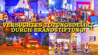 VERSUCHTES TÖTUNGSDELIKT amp BRANDSTIFTUNG  FEUERWEHR ETTLINGEN  FESTNAHME NACH GEBÄUDEBRAND [upl. by Yras]