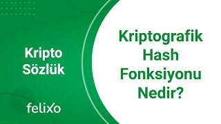 Kriptografik Hash Fonksiyonu Nedir  Kripto Sözlük  Felixo Exchange [upl. by Ellenrahs]