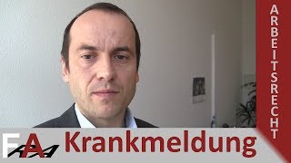 Krankmeldung I Fachanwalt Alexander Bredereck [upl. by Bayly558]