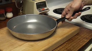 Wilton Armetale Skillet 1976  Wilton quotPewterquot Lead Test and Cooking Eggs [upl. by Ulita]