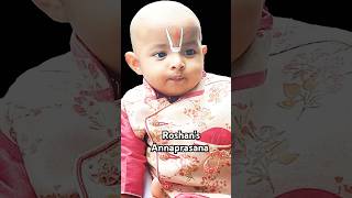 🍚Annaprasana at tirumala🍚 tirupati ttd ricefeeding cutebaby shortvideos trending [upl. by Aerdnat853]