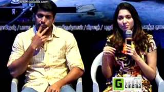 Jayam Ravi and Tamannaah at Thillalangadi Press Meet Clip 5 [upl. by Jandy]