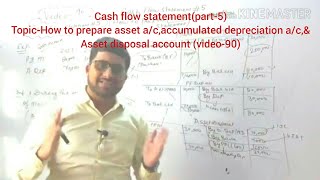 90accountsCash flow statementasset acaccumulated depreciation acAsset disposal ac [upl. by Maximilian]