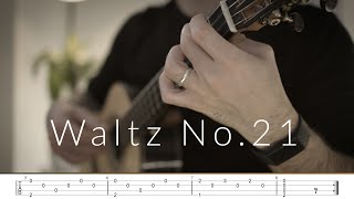 Waltz Op121 No21  F Carulli  Ukulele Fingerstyle Tab  Grade 2 [upl. by Nicholle]