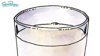 Draw a Glass of Milk in 1 min shorts [upl. by Rainah]