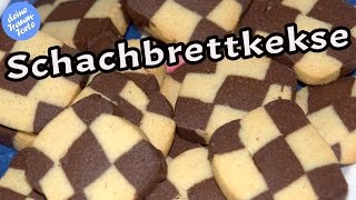 Plätzchen backen  Schachbrettkekse  Plätzchenrezepte  Kekse backen [upl. by Norrie]