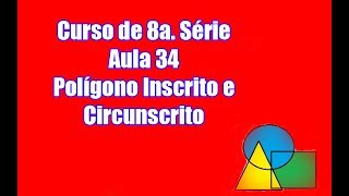 Polígonos Inscritos e Circunscritos  Aula 34  Curso 8a Série [upl. by Daune78]