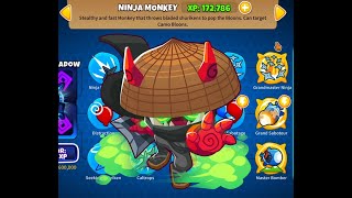 How to grind exp for Ninja Monkey ParagonAscended Shadow  Btd6 [upl. by Vivia]