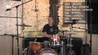 FullOnDrumscom  Audio Technica Mic Demo  Rock [upl. by Hentrich]