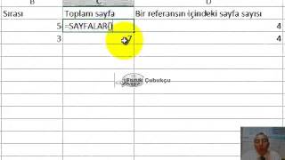 EXCEL SAYFALAR  SHEETS Fonksiyonu [upl. by Amethyst]