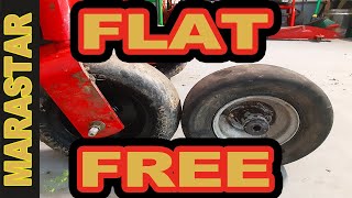 Marastar Flat Free Lawn Mower Tire Review [upl. by Solracesoj]