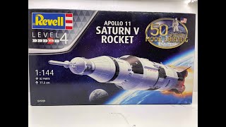 Revell 1144 Apollo 11 Saturn V Rocket Build part 4 [upl. by Eilis]