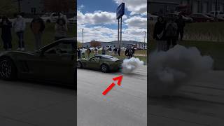 C6 CORVETTE ALMOST EXPLODES LEAVING CAR MET corvette [upl. by Ariek]