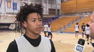 New Havens Jadrien Ezell full interview at Bulldogs basketball practice on 12524 [upl. by Penthea996]