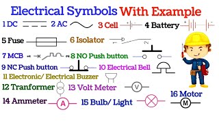 Electrical Symbol with Example Electrical interview me puchhe jaane wale Symbol [upl. by Toshiko]