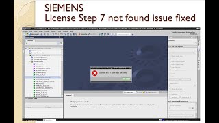 No valid license key found issue fixed  License step 7 Basic not found  EKB Installation  SIEMENS [upl. by Eelyr]