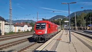 Einfahrt des EuroCity 163 quotTransalpinquot am 27092023 in SchwarzachSt Veit [upl. by Nosral]