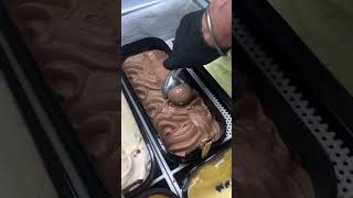 Chocolate Ice Cream Scooping 😍 trending shorts viral shortsfeed ytshorts youtube [upl. by Ardene]