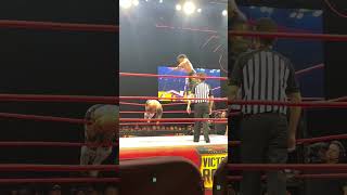 Speedball Mike Bailey hits double knees on Zachary Wentz back tna victoryroad [upl. by Flan]