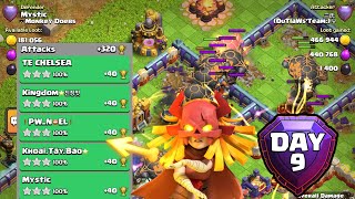 Mass Rocket LoonGiant Arrow  320 Day 9 Legend Push August Season  Clash of clans [upl. by Novart137]