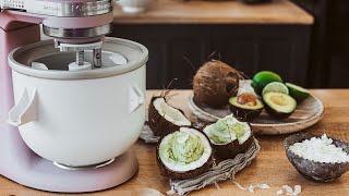 Avocado ice cream recipe  KitchenAid [upl. by Asilanom]