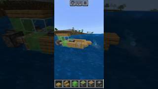 How To Make Working Boat In Minecraft PE 12122 wongamer minecraftytshortsshort [upl. by Ratep413]