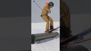 Live Coaching Rail Slides on Skis  shorts [upl. by Repotsirhc]