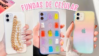 TRANSFORMA TU CELULAR Fundas caseras bonitas y aesthetic Decora tu telefono movil facil [upl. by Nnyltiac]