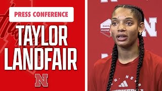 Nebraska volleyball OH Taylor Landfair discusses growth facing Minnesota I GBR [upl. by Eiramyelhsa425]