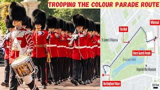 Trooping the Colour 2024 Complete Parade Route Guide [upl. by Zat]