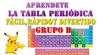 FORMA FACIL DE APRENDER LA TABLA PERIÓDICA DEL GRUPO B EN MINUTOS [upl. by Fritts]