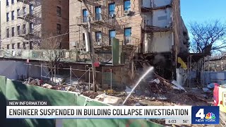 New York engineer suspended amid Bronx building collapse investigation  NBC New York [upl. by Mapes]