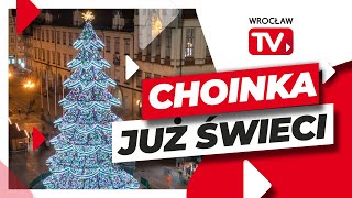 Zobaczcie ten moment Choinka w Rynku rozświetlona  Wrocław TV [upl. by Grassi]