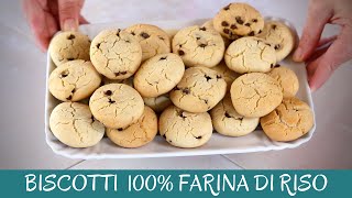 BISCOTTI GOCCIOLE 100 FARINA DI RISO Ricetta Facile e Senza Glutine  Gluten Free Cookies [upl. by Olag807]