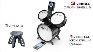 iDance iRocker S100E Digital Silent Drums set  Headphones [upl. by Constant]