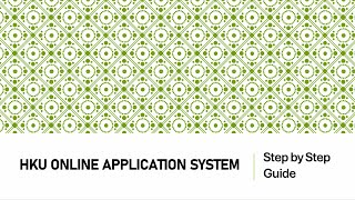 HKU Online Application StepbyStep Guide 2024 [upl. by Delfine]