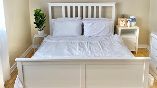 Timelapse IKEA Hemnes Bed White Stain Queen  Chic Clean Bed [upl. by Rimaj]