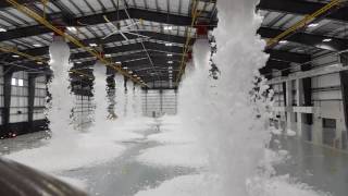 Aircraft hangar fire alarm test high expansion foam [upl. by Yremrej]