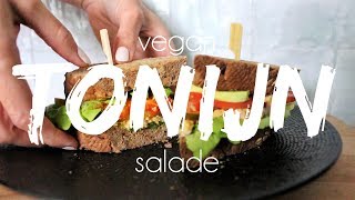 BROODJE VEGAN TONIJNSALADE  KIKKERERWTEN  MET AVOCADO  Lets Vegan [upl. by Asor630]