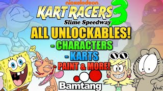 Nickelodeon Kart Racers 3 Slime Speedway  How To Unlock All Characters Online Unlockables amp More [upl. by Yngiram954]