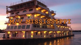 Motor Vessel MISSISSIPPI Largest Towboat on Earth CITY of CAPE GIRARDEAU MO  USA [upl. by Wenoa]