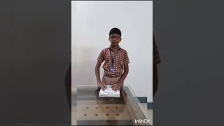 AMRITA VIDYALAYAM  THANJAVUR  ROHAN VIJAY NEWTONS 1ST LAW OF MOTION SCIENCE EXPLORERS [upl. by Avika]