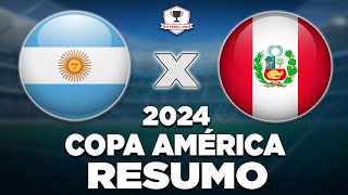 ARGENTINA 2 x 0 PERU AO VIVO  COPA AMÉRICA 2024  3ª RODADA  NARRAÇÃO [upl. by Ilarin]